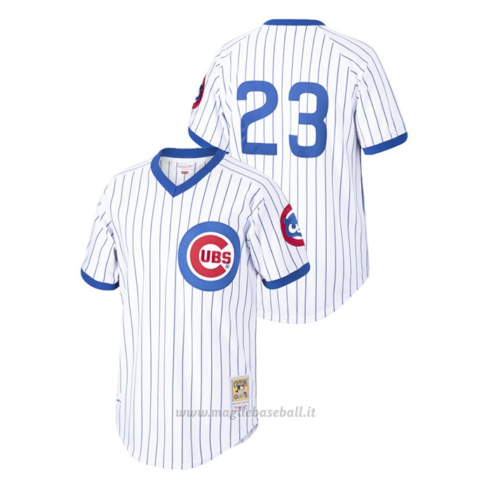 Maglia Baseball Uomo Chicago Cubs Ryne Sandberg Cooperstown Collection Autentico Bianco